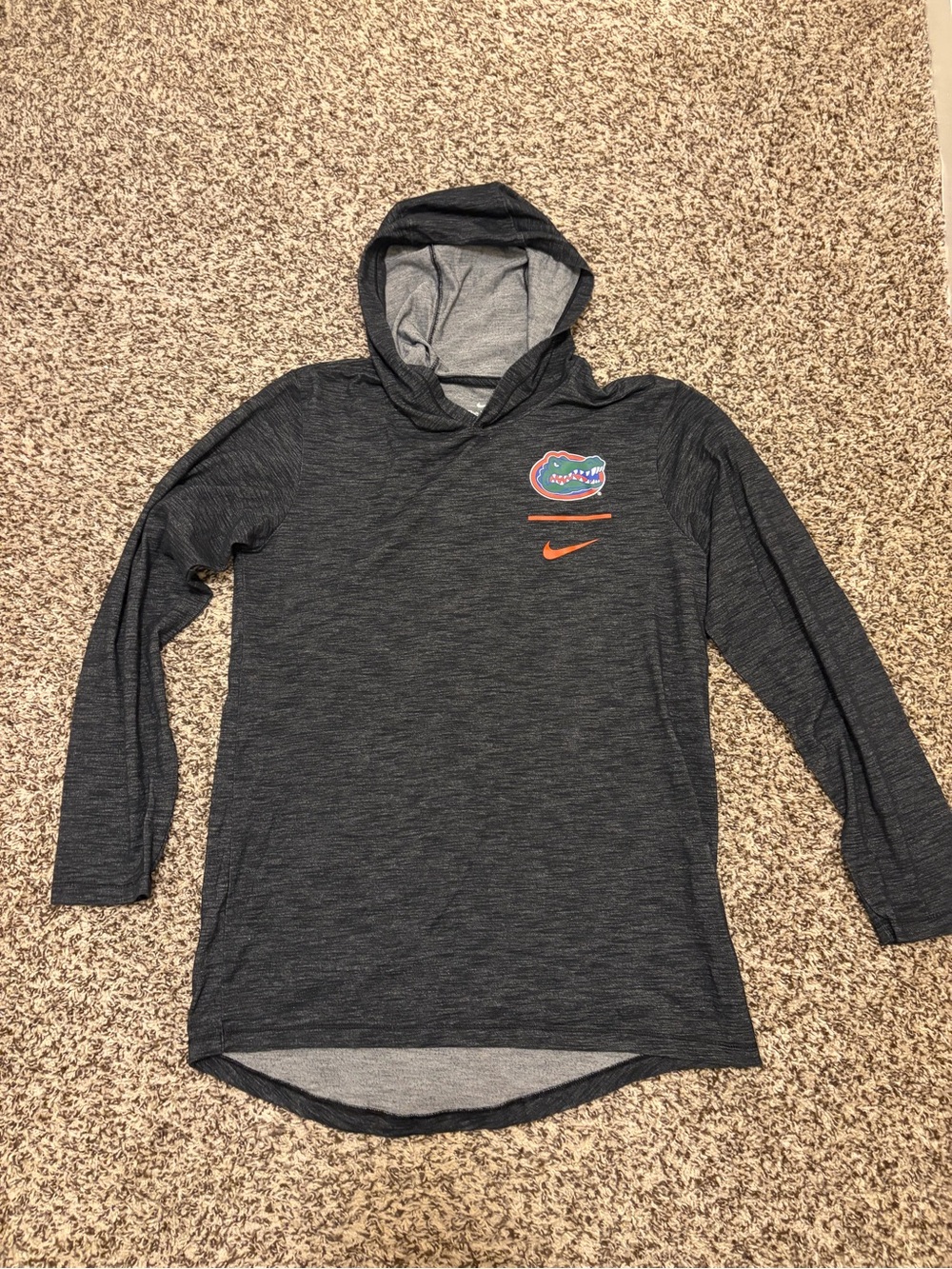 Nike Dark Gray Long Sleeve Hooded Florida Gators Pullover